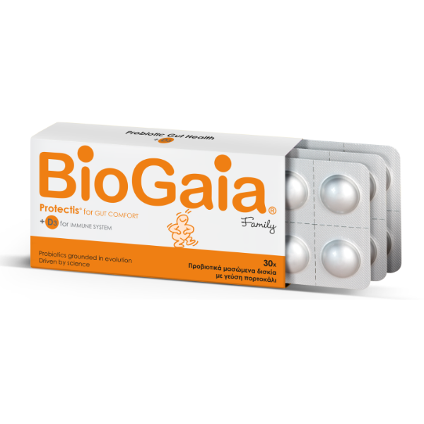BioGaia Protectis Probiotic chewable tablets  + D3 Family, 30chew.tabs