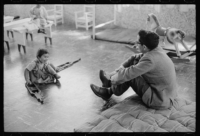 Photo:Chile Dr Lillo 1950s Child Therapy Clinic Rehabilitation Dogs