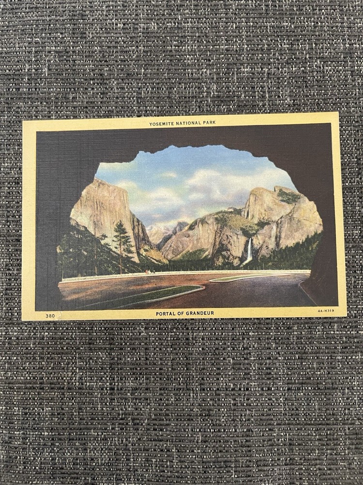 Vintage Linen Postcard California~ Yosemite National Park-Portal Of Grandeur