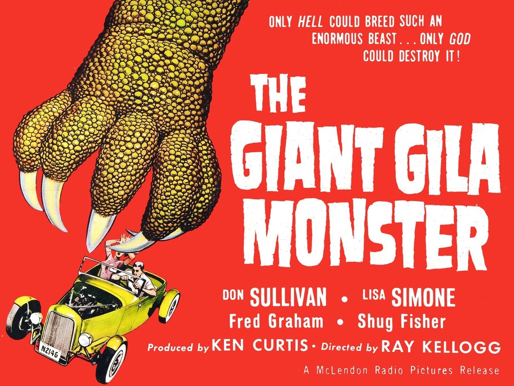 The Giant Gila Monster Decor Movie Poster. Graphic Art. Interior Design 2500