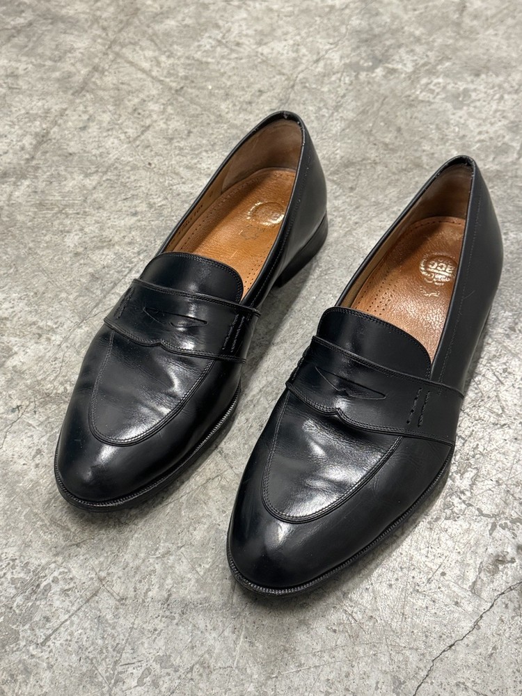 Bally Black Leather Penny Loafers Dress Shoes - Mens Size 10.5