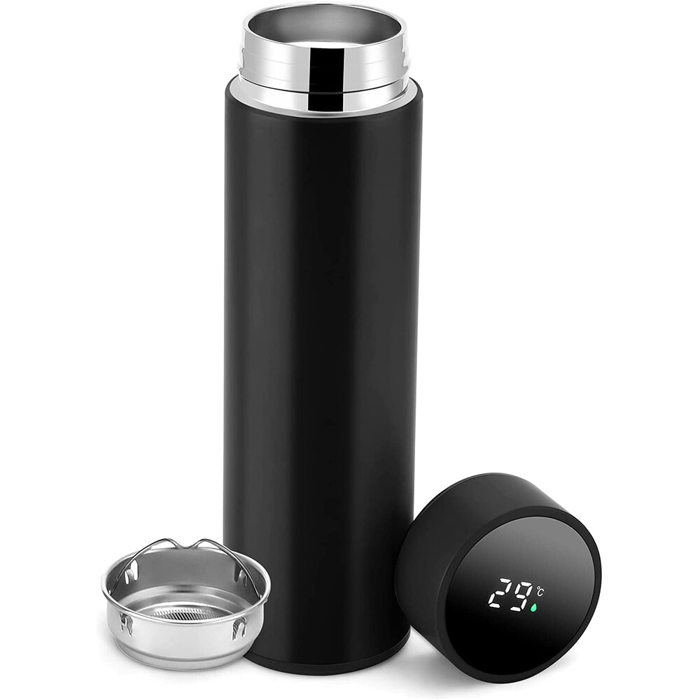 Smart Insulated Mug Stainless Steel Vacuum Cup Thermos Bottle LED Display 500ML