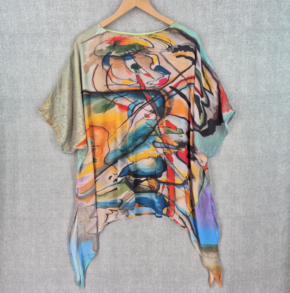 Dilemma Dhun Shroff Kimono OS Silky Colorful Art To Wear Maximalist Modern Boho