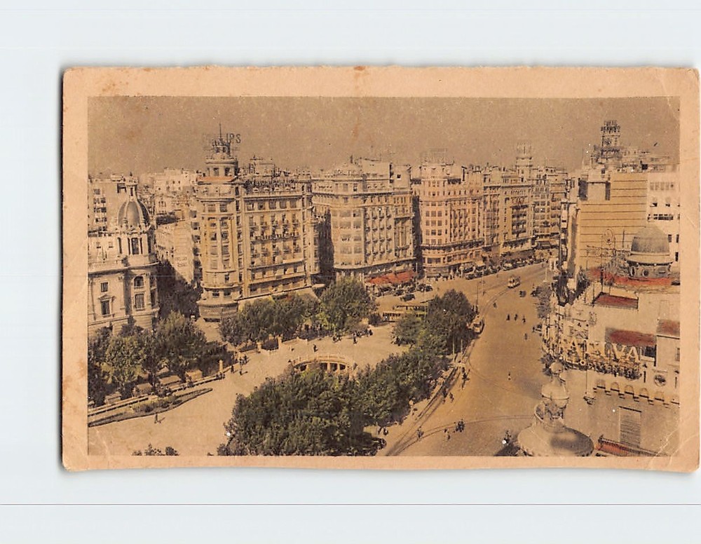 Postcard Plaza del Caudillo Valencia Spain