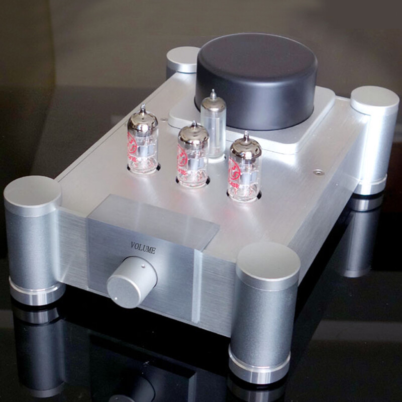 HiFi 12AX7 Vacuum Tube Preamp Stereo Audio Desktop Preamplifier Refer to Marantz