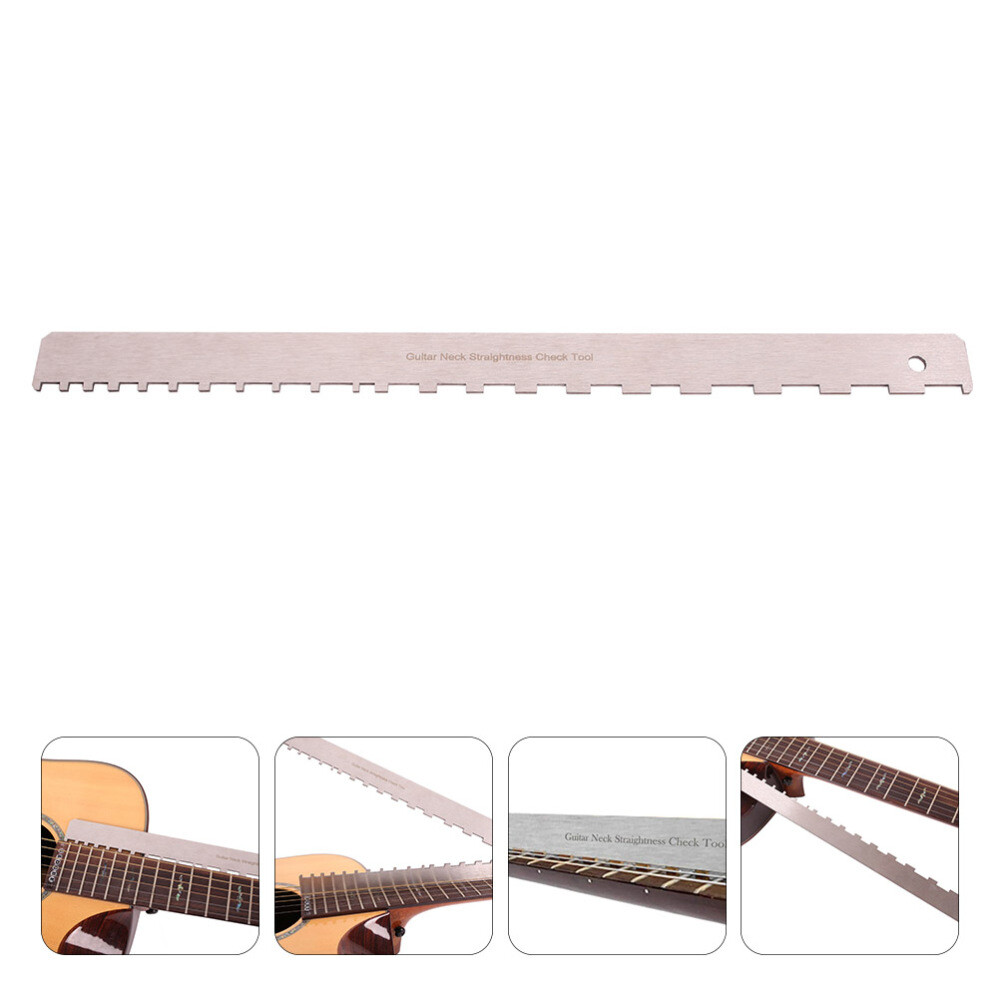 Stainless Steel Guitar Neck Notched Setup Tool for Precise Repairs
