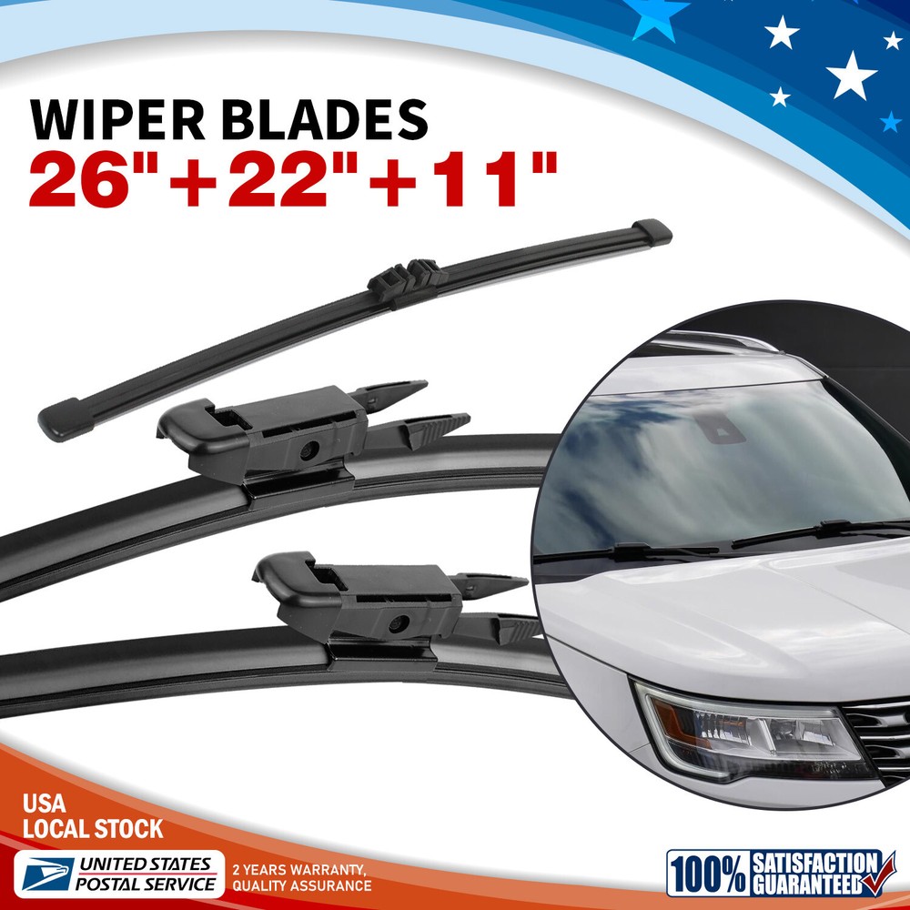 3Pc All-Season Car Wiper Blades Set 26
