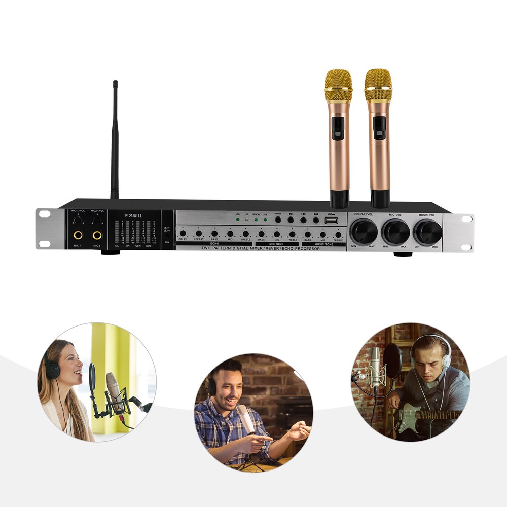 Digital Mixer Household Karaoke Reverb Durable Stable Operatio Sound Processor