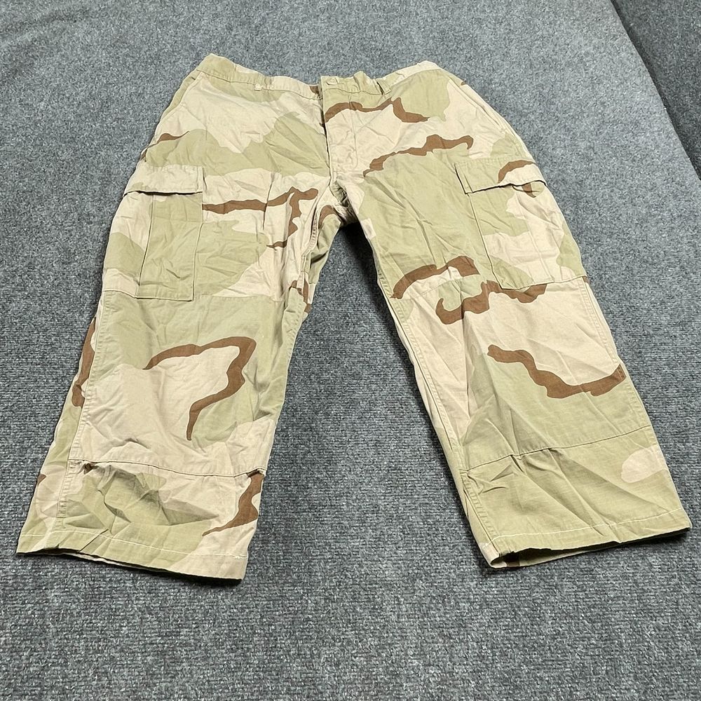 Men's Camouflage Military Cargo Pants Casual Button Closure Pockets W39 L29