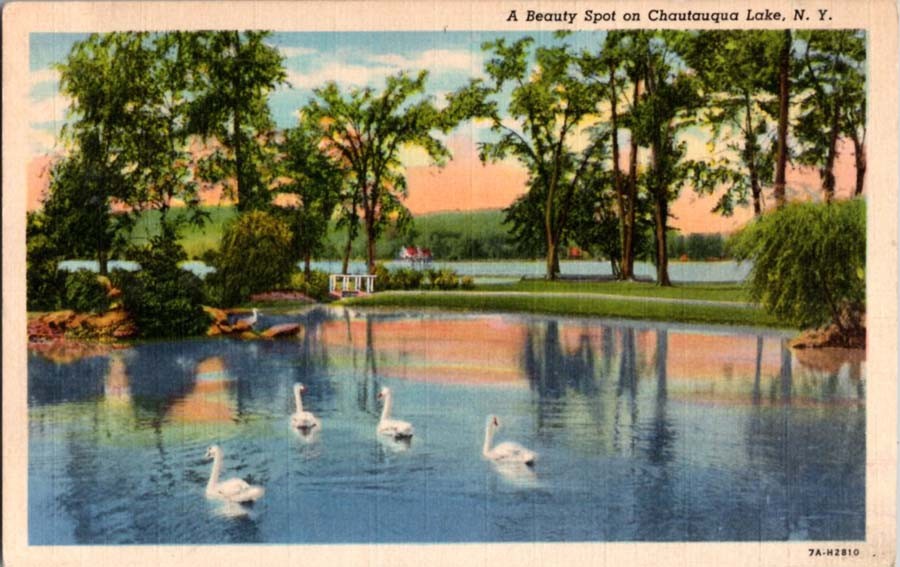 Chautauqua Lake - Jamestown New York NY : NATURE SCENE m/14 BA4241