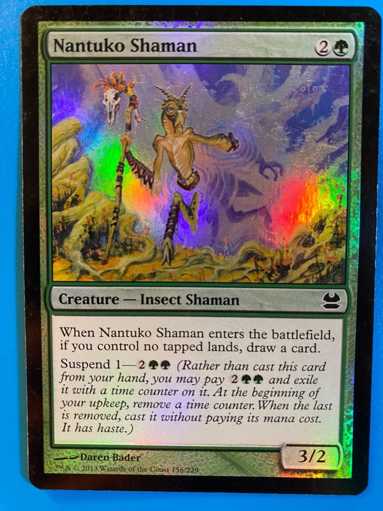 MTG 1x FOIL Nantuko Shaman Modern Masters Pauper Magic the Gathering Card x1 NM