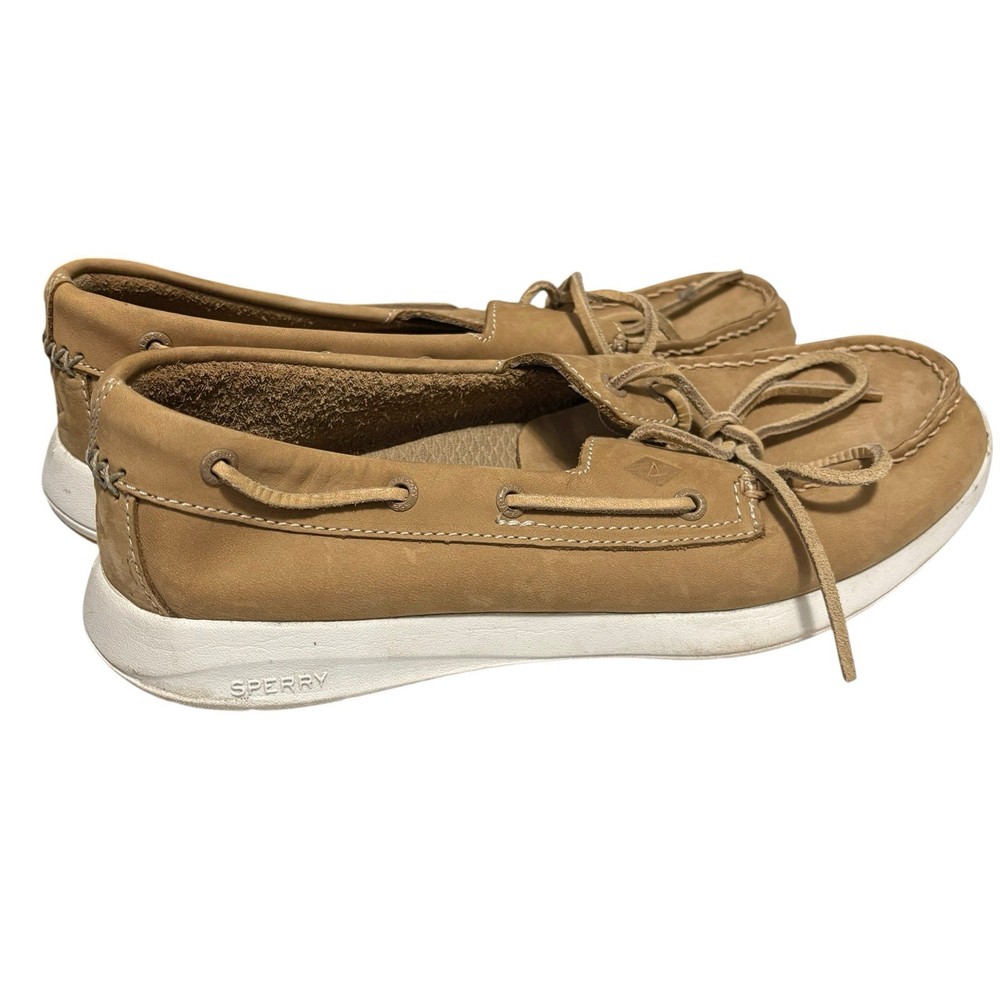 Sperry Top-Sider Boat Shoes Mens Size 11M Brown Leather Mesh Comfort Casual