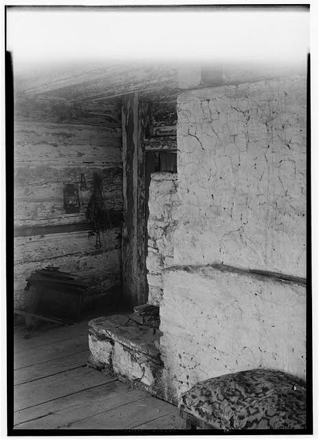 Luray Virginia Fort Egypt Log Cabin Interior 1900s State Route 615 Page County