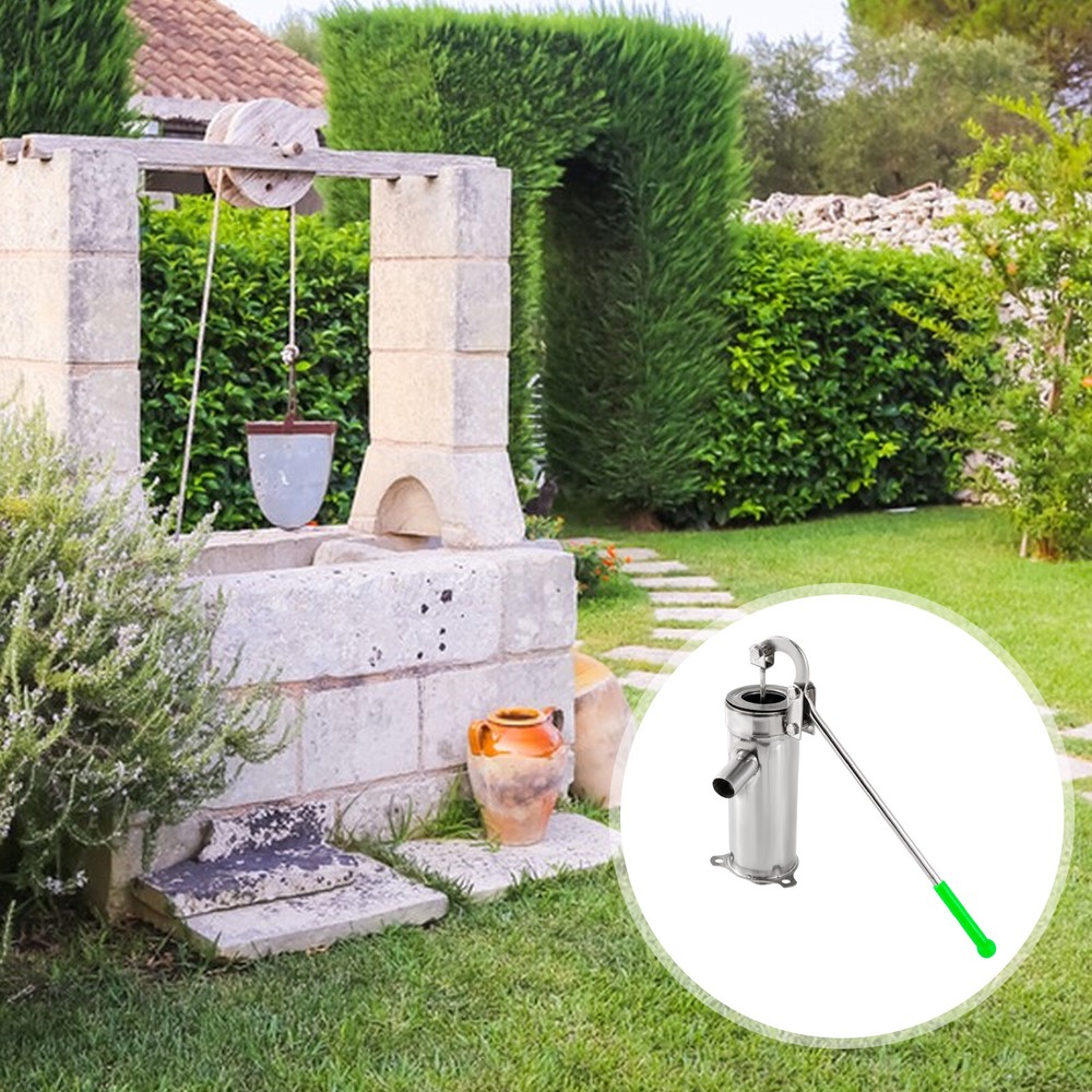 Hand Well pump Manual Deep Water Pump SU202 Stainless Steel Handheld Press 32mm