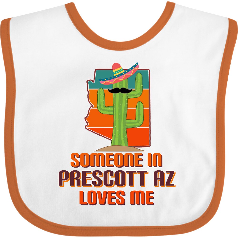 Inktastic Someone In Prescott Arizona Loves Me Baby Bib Nature Western Mountains