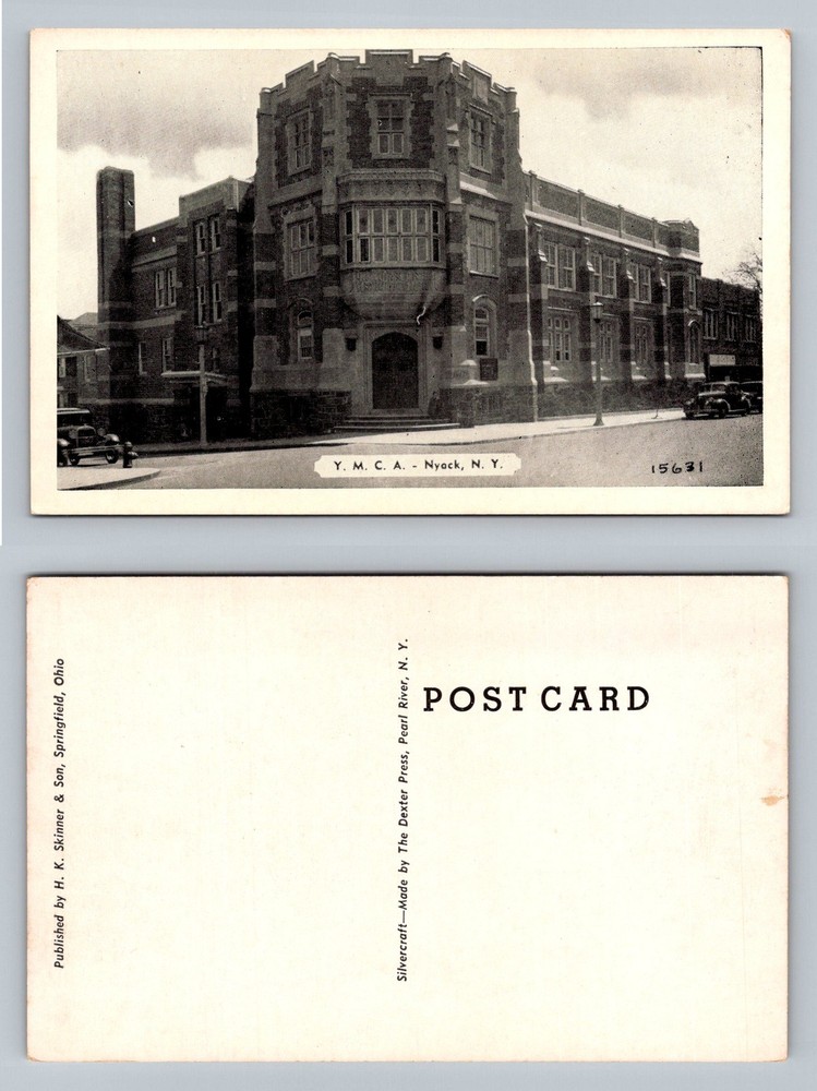 Nyack, NY-New York, YMCA Building Street View Architecture Vintage Postcard