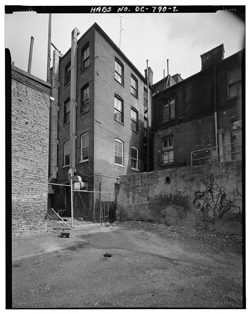 Photo:Washington DC 1007 E Street NW 1989 Rear Commercial Building HABS