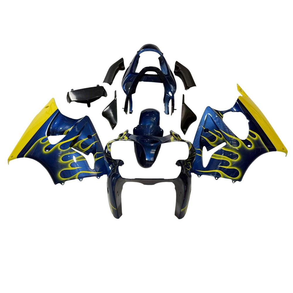 Blue Yellow Fairing Kit for 2000-2002 Kawasaki Ninja ZX6R 636 Injection Bodywork