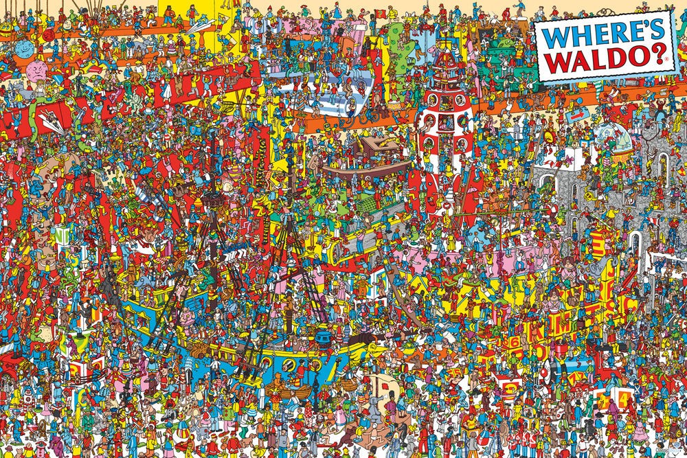Poster Studio B - Where's Waldo Games Graphic 24x36