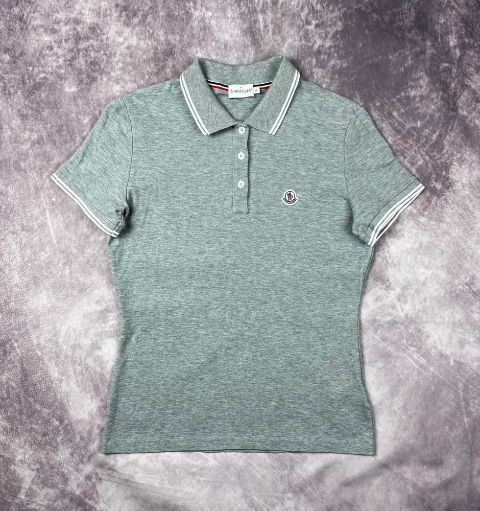 Moncler Short Sleeve Cotton Polo Shirt for Women Size L