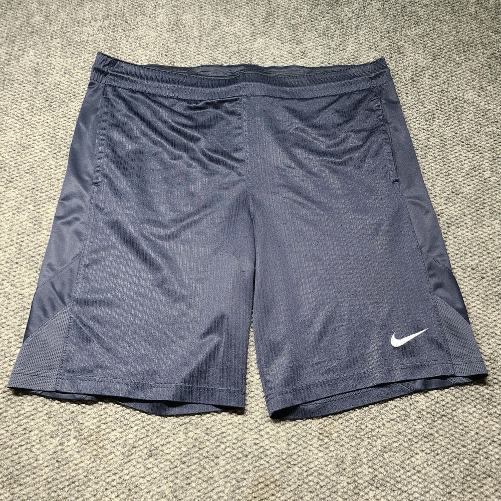 Nike Layup SZ L Basketball Shorts Mens Navy Blue Dri-Fit Training Gym Workout