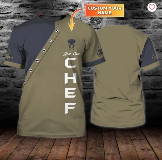 Custom 3D Printed Chef T-Shirt - Perfect Gift for Master Chefs  