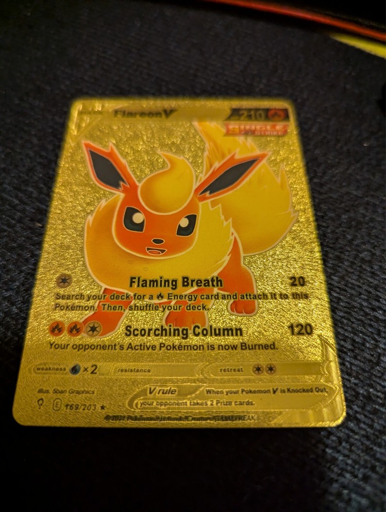 Flarion v but not in packaging single strike golden card lightly played