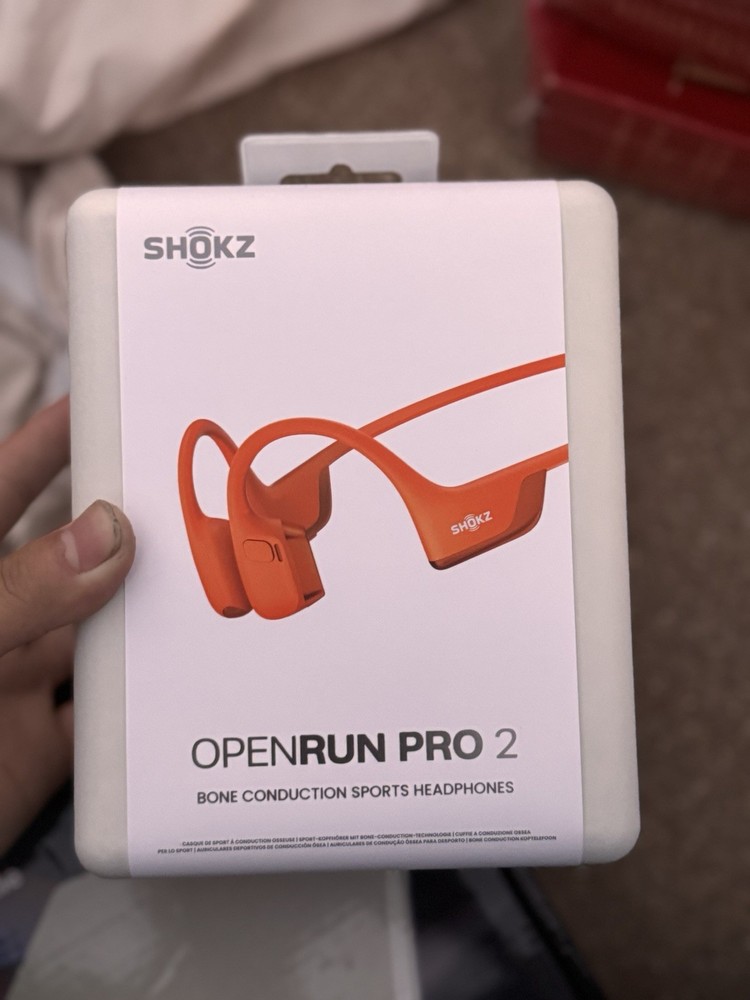 Shokz OpenRun Pro 2 Bone Conduction Sports Headphones in Vibrant Orange