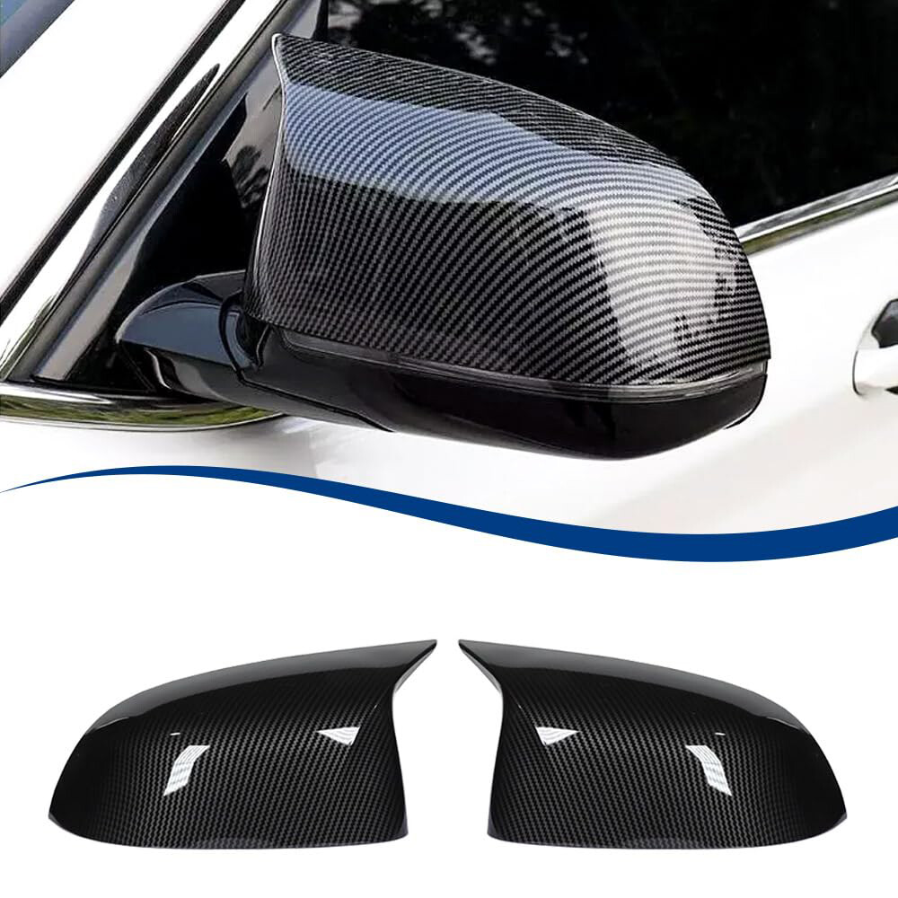 51168496623 Carbon Fiber M Style Side Wing Mirror Cover Cap  For BMW X3 X5 X6 X7