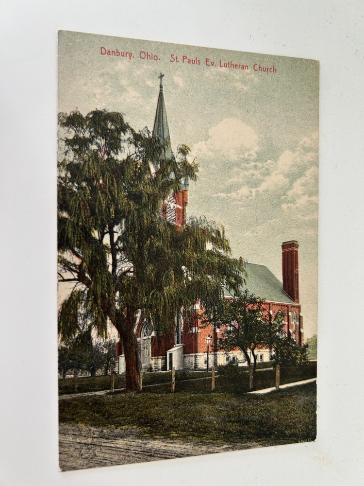Danbury Ohio St Pauls Ev Lutheran Church Postcard