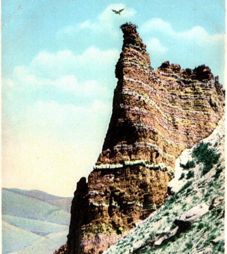 Eagle's Nest Rock Gardiner Canyon Yellowstone National Park Postcard A7