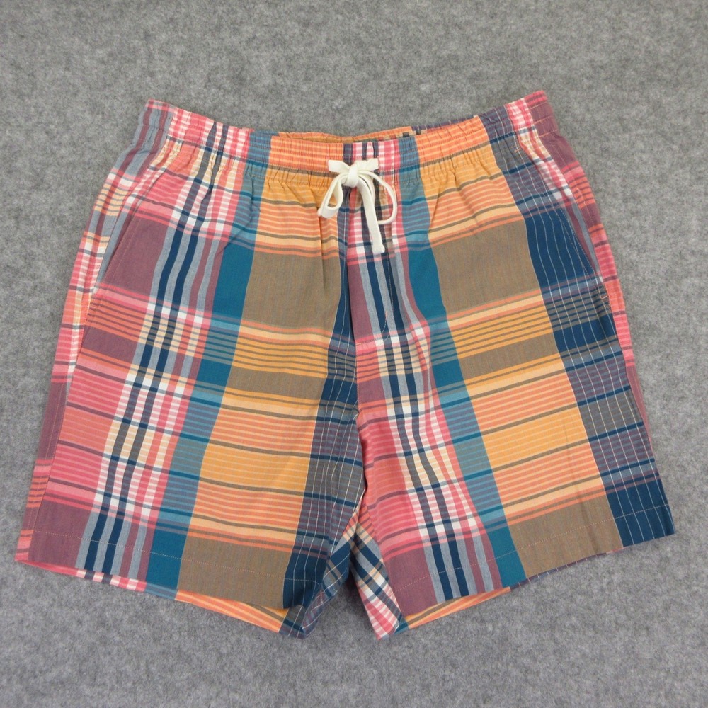 Vineyard Vines Shorts Mens M Madras Cayman Plaid Drawstring Cotton 7