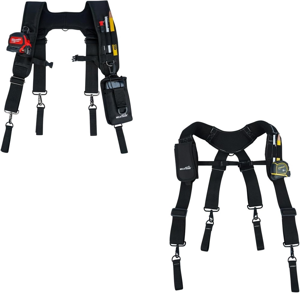 MeloTough Padded Tool Belt Suspenders for Construction Work