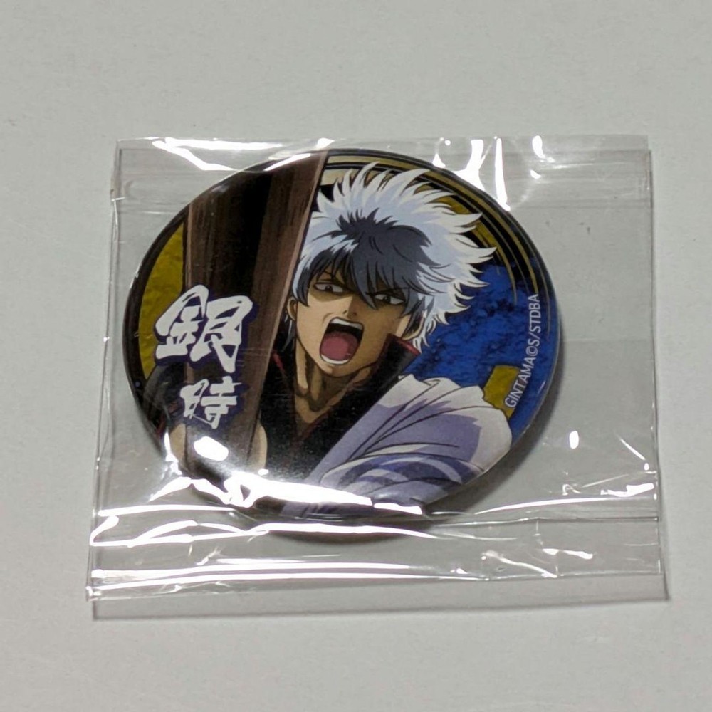 Used_Gintama Sakata Gintoki Can Badge Anime Manga Japan