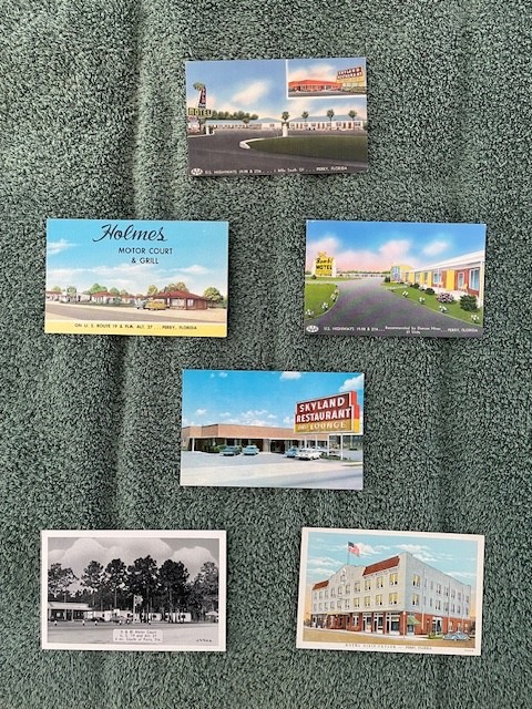 FL - Perry,FL,  6 diff antique old postcards 1930s-1950s