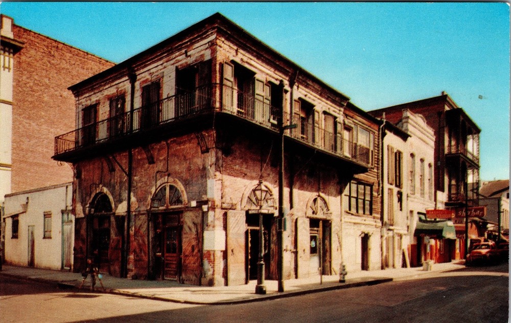 Old Absinthe House New Orleans Mirro-Krome Postcard Bourbon Street GLR-303-image
