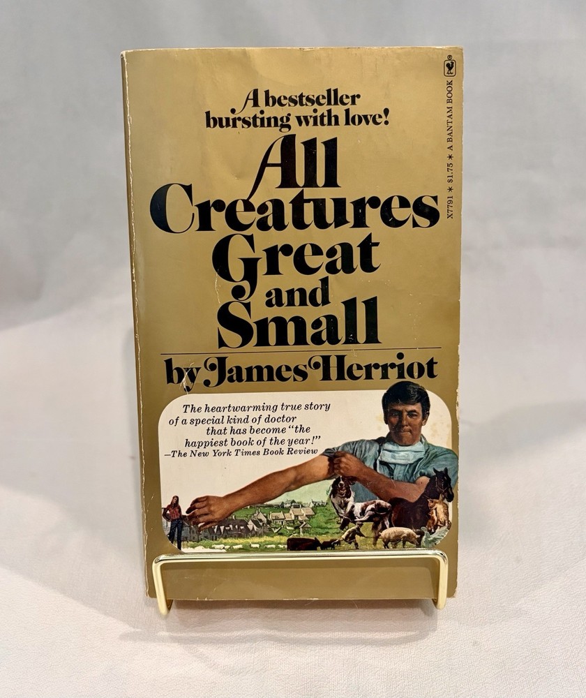 Vintage Memoir Novel “All Creatures Great and Small” 1973 Paperback Book