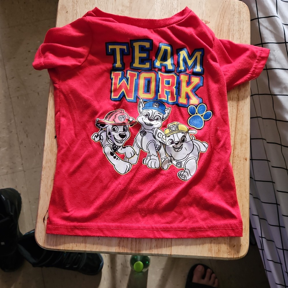 Nickelodeon PAW Patrol Boys Red Graphic Print Short Sleeve T-Shirt Size 5/6