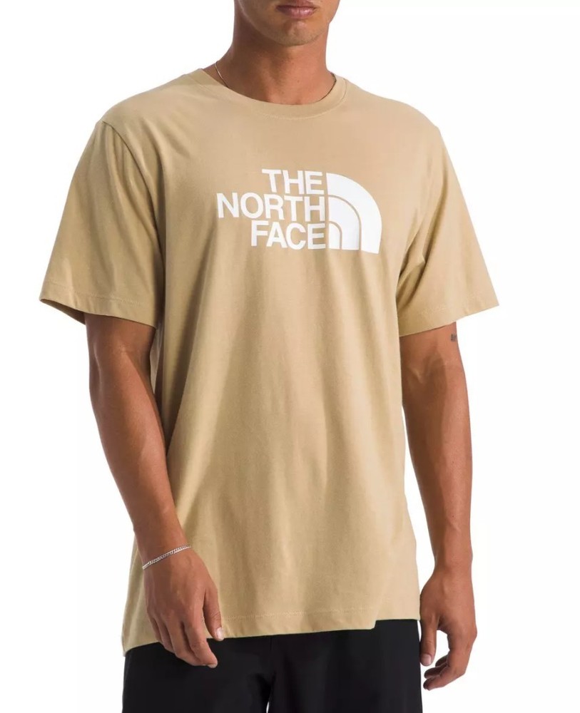 The North Face Beige Graphic Logo Crew Neck Short Sleeve Men's T-Shirt Size L