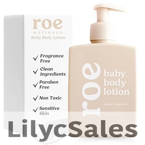 Roe Wellness Baby Lotion Moisturizer Fragrance Free 10oz Gentle Hydration