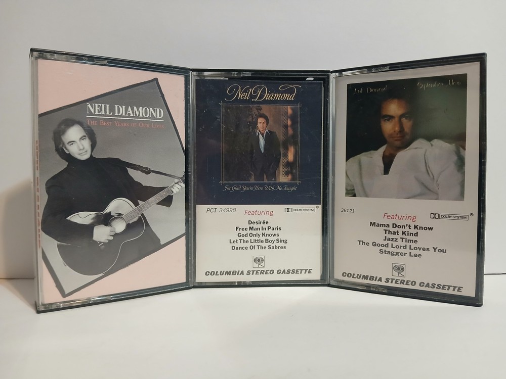 Lot of 3 Neil Diamond Cassette Tapes September Morn Best Years of Our Lives +