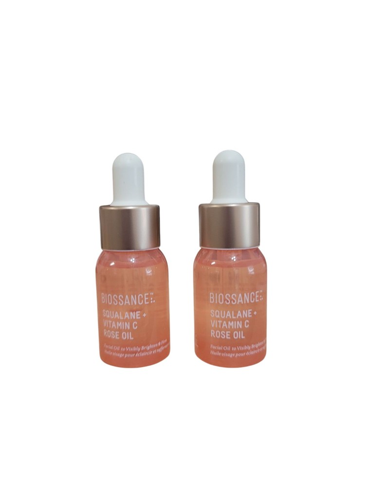 Biossance Squalane Vitamin C Rose Travel Duo 12ml 0.4oz X 2