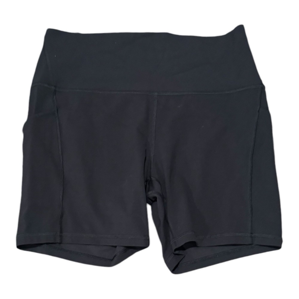 lululemon Women’s Black Biker Shorts Solid Stretch Nylon/Elastane Yoga Gym