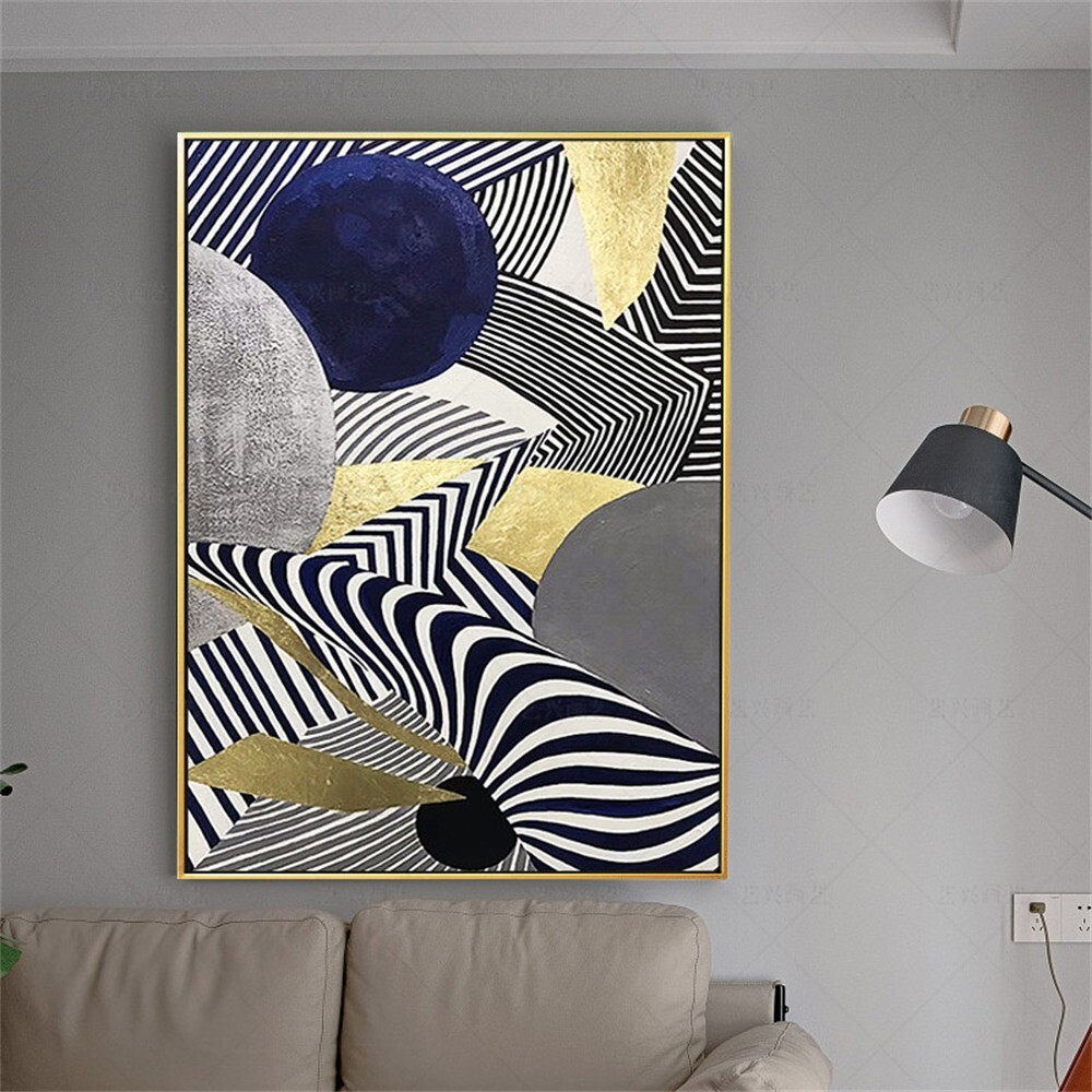 YAART 100% Hand-painted texture abstract landscape oil panting forest on canvas-image