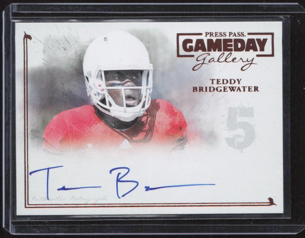 2014 Press Pass Gameday Gallery #GG-TB Teddy Bridgewater Auto