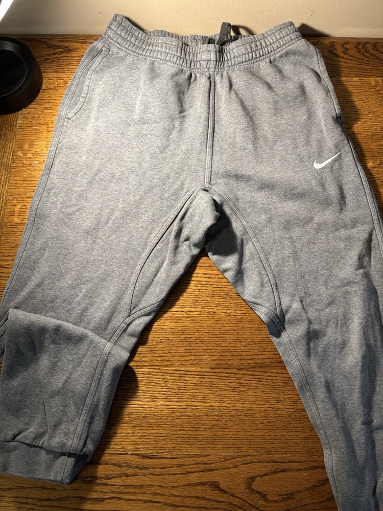 Nike Sweatpants Mens Medium Joggers Blue Tag Cuffed Drawstring Fleece Vtg