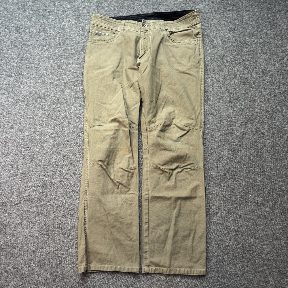 Kuhl Kanvus Vintage Brown Hiking Jeans Mens 38x32 Outdoor Pants