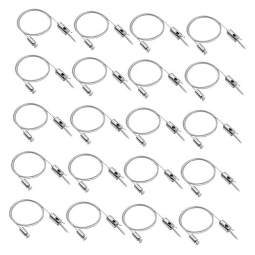 20 Pack Hexagon LED Lights Lighting Suspension Cables Kit Steel 1m 20pcs