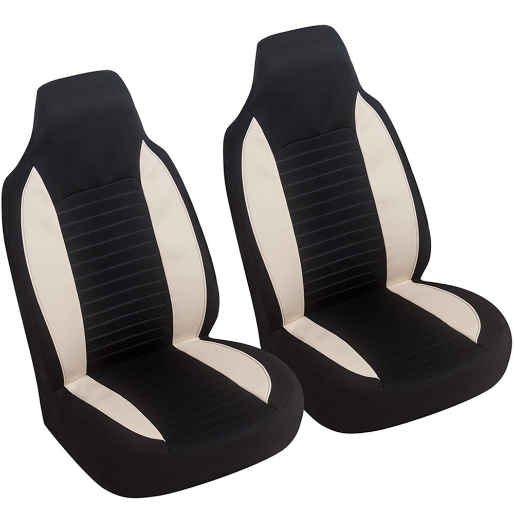 Four Seasons Front Car Seat Covers High Back Bucket Fit Integrated Seat Cover