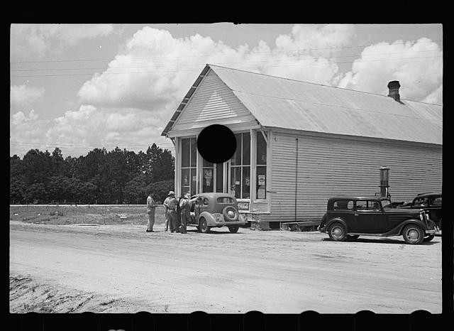 Photo:Irwinville Farms Georgia 1938 Cooperative Store Cars